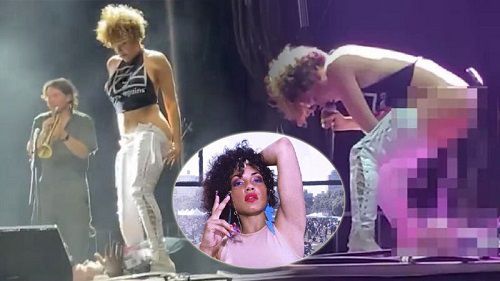 Clip ca sĩ tiểu vào mặt khán giả ngay trên sân khấu full 18+