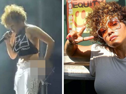 Clip ca sĩ tiểu vào mặt khán giả ngay trên sân khấu full 18+